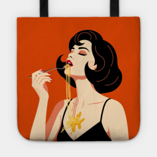 Spaghetti Slurper Chic Tote