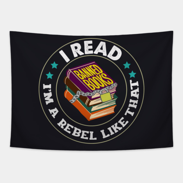 I Read Banned Books Tapestry by Charles's Store 8