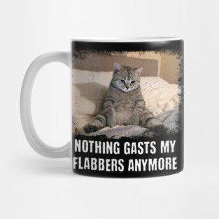 Funny Tired Cat: Nothing Gasts My Flabbers Anymore. Funny wordplay with Flabbergasted Mug