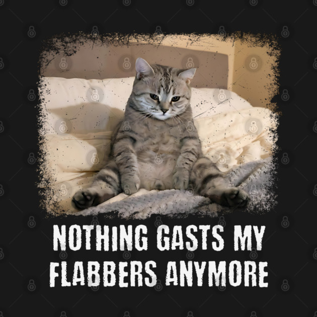 Funny Tired Cat: Nothing Gasts My Flabbers Anymore. Funny wordplay with Flabbergasted by Luxinda