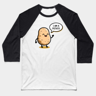 Laughing Potato Meme Baseball T-Shirt