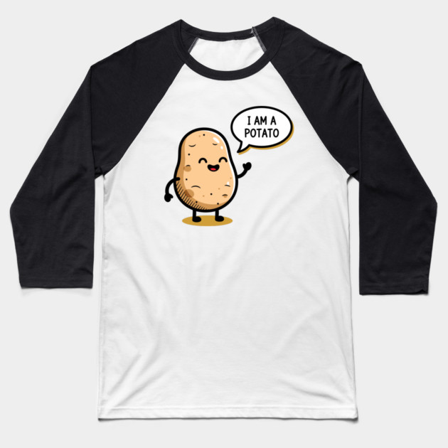 Laughing Potato Meme Baseball T-Shirt by enrynz