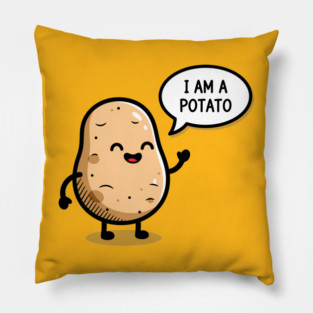 Laughing Potato Meme Pillow