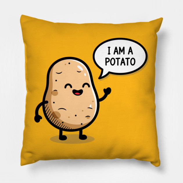 Laughing Potato Meme Pillow by enrynz