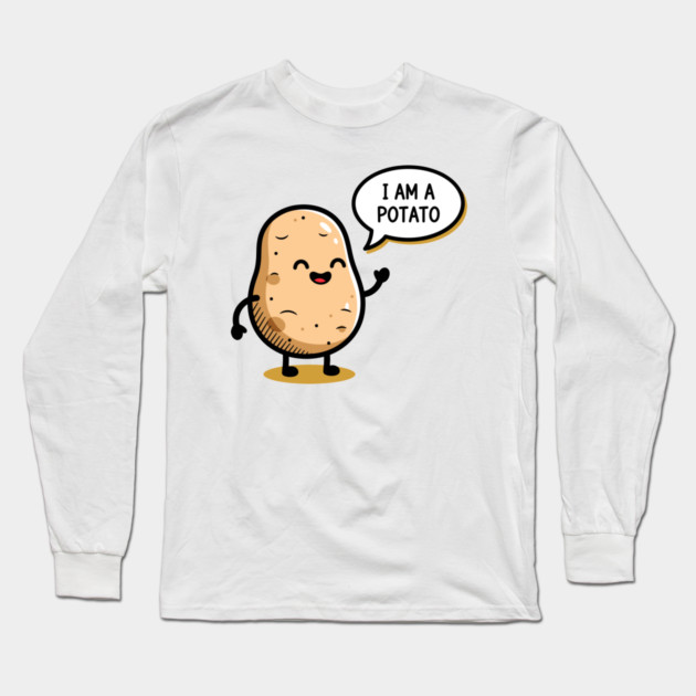 Laughing Potato Meme Long Sleeve T-Shirt by enrynz