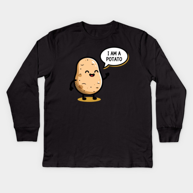 Laughing Potato Meme Kids Long Sleeve T-Shirt by enrynz
