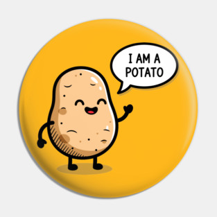 Laughing Potato Meme Pin