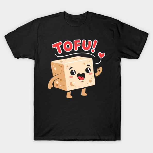 Tofu Love: Adorable Cartoon Tofu T-Shirt by enrynz