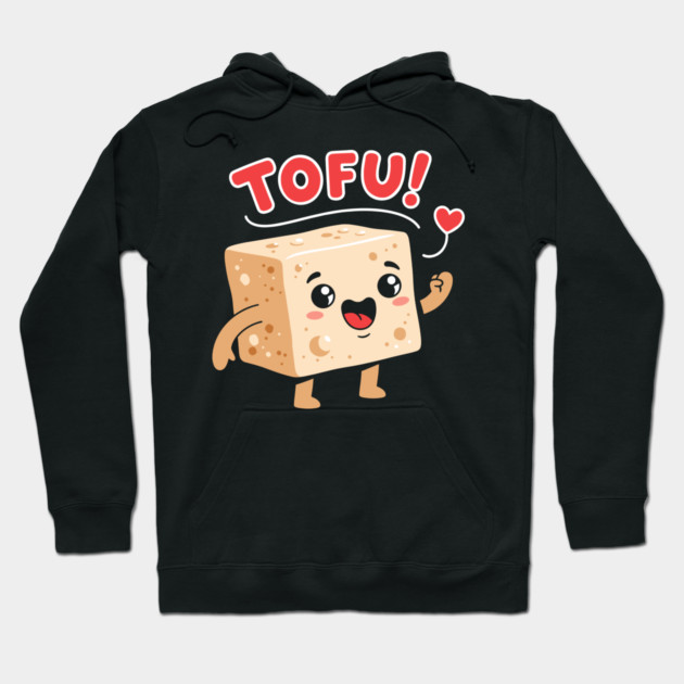 Tofu Love: Adorable Cartoon Tofu Hoodie by enrynz