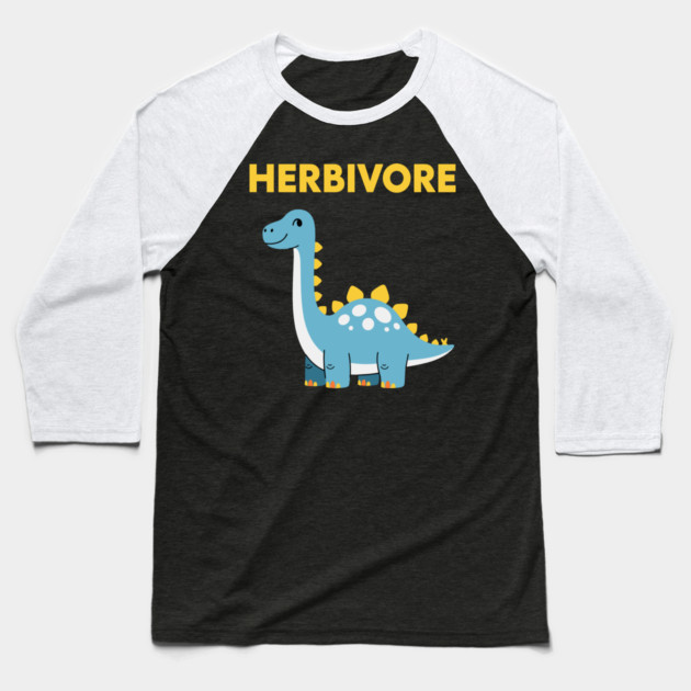 Dino-Mite Herbivore Baseball T-Shirt by enrynz