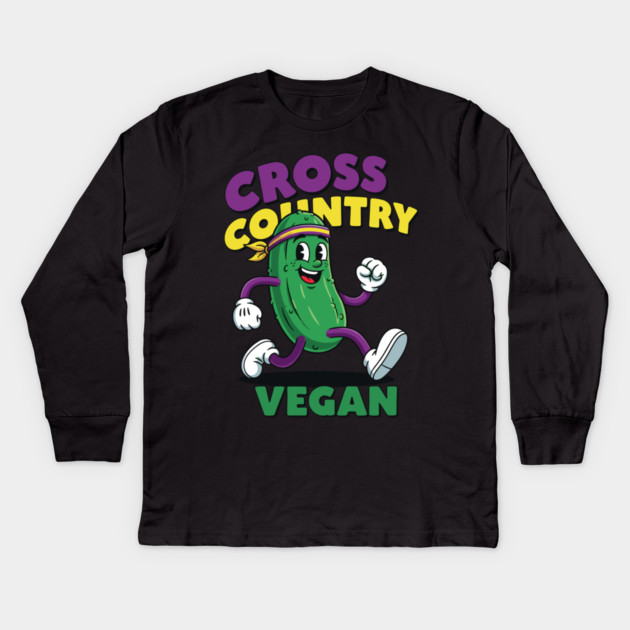 Cross Country Vegan Kids Long Sleeve T-Shirt by enrynz