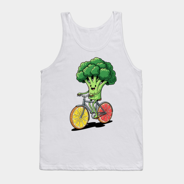 Broccoli Biking Fun Tank Top by enrynz