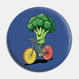 Broccoli Biking Fun Pin