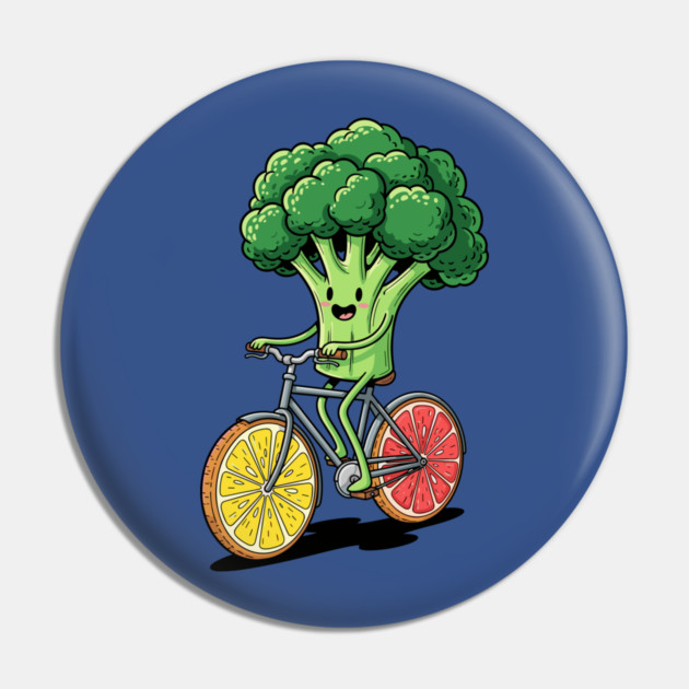 Broccoli Biking Fun Pin by enrynz