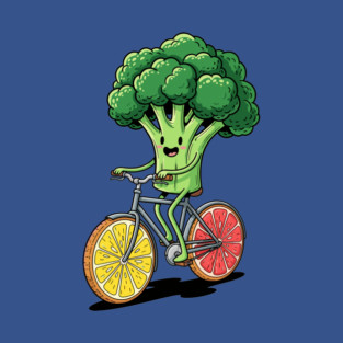 Broccoli Biking Fun T-Shirt