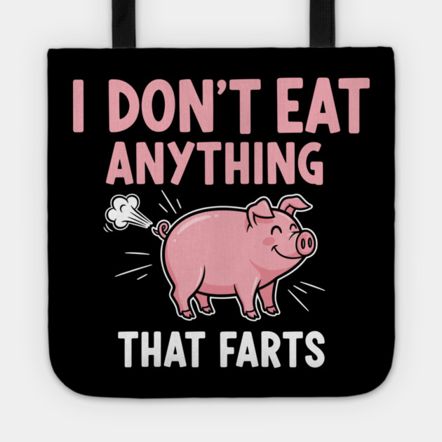 Funny Pig Fart Meme Tote by enrynz