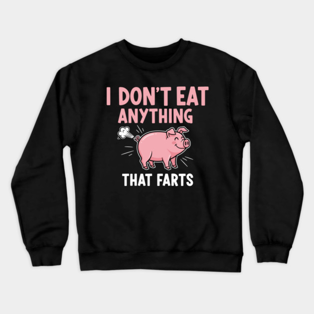 Funny Pig Fart Meme Crewneck Sweatshirt by enrynz