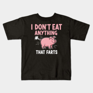 Funny Pig Fart Meme Kids T-Shirt