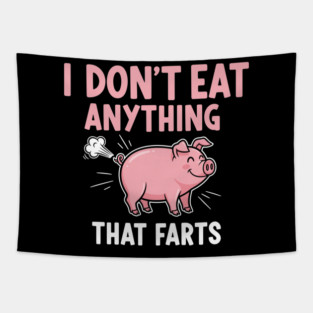 Funny Pig Fart Meme Tapestry