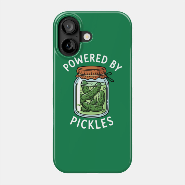 Powered By Pickle Phone Case by enrynz