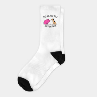 Pigs Are Pink Dogs - Funny Vegan Socks