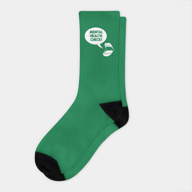 Mental Health Check Socks by enrynz