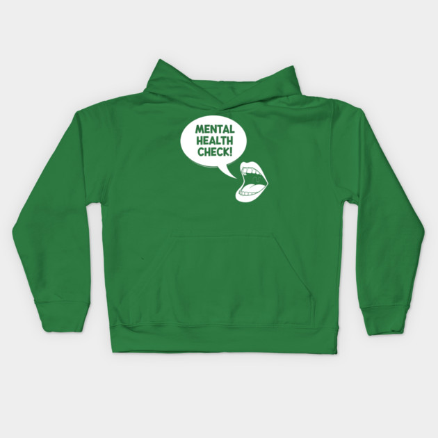 Mental Health Check Kids Hoodie by enrynz
