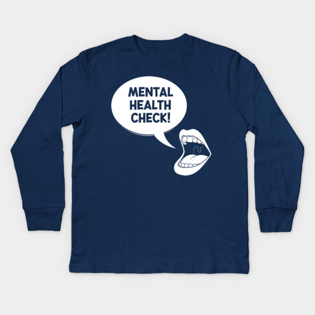 Mental Health Check Kids Long Sleeve T-Shirt by enrynz
