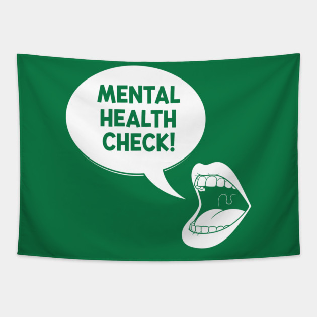 Mental Health Check Tapestry by enrynz