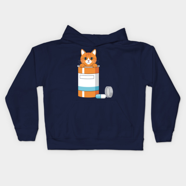 Anti-Depressant Cat Kids Hoodie by enrynz