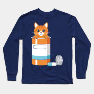 Anti-Depressant Cat Long Sleeve T-Shirt