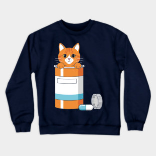 Anti-Depressant Cat Crewneck Sweatshirt