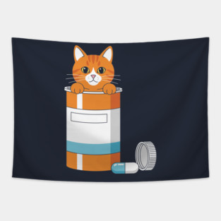Anti-Depressant Cat Tapestry