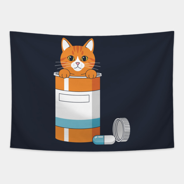 Anti-Depressant Cat Tapestry by enrynz
