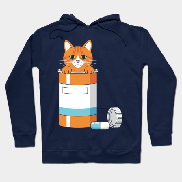 Anti-Depressant Cat Hoodie by enrynz