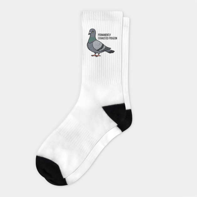 Permanently Exhausted Pidgeon Socks by enrynz