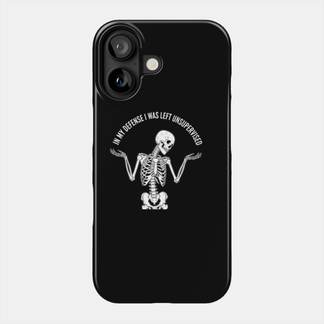 Skeleton's Sarcastic Excuse Phone Case by enrynz