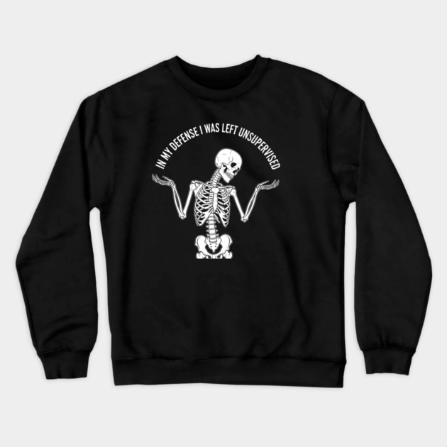 Skeleton's Sarcastic Excuse Crewneck Sweatshirt by enrynz