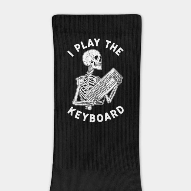 Funny Skeleton 'I Play The Keyboard' Pun by enrynz