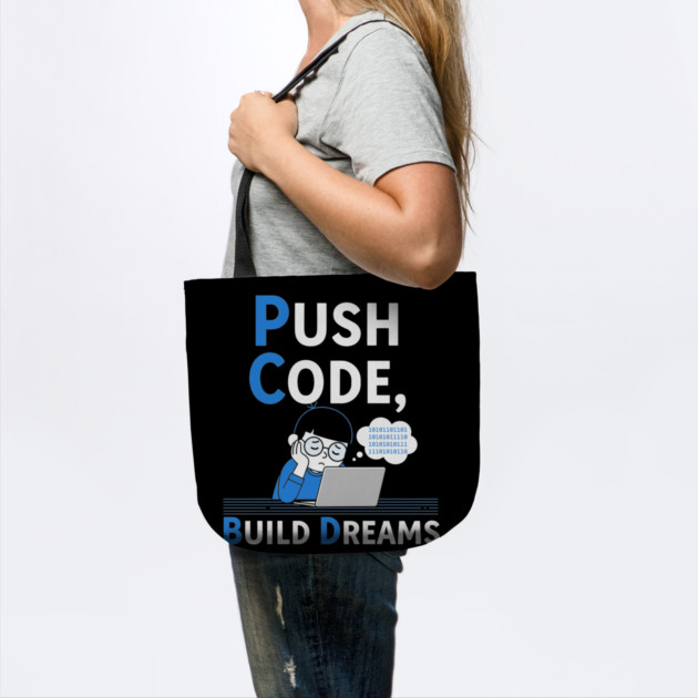 Push Code Build Dreams - Cute Tired Coder Kid by enrynz