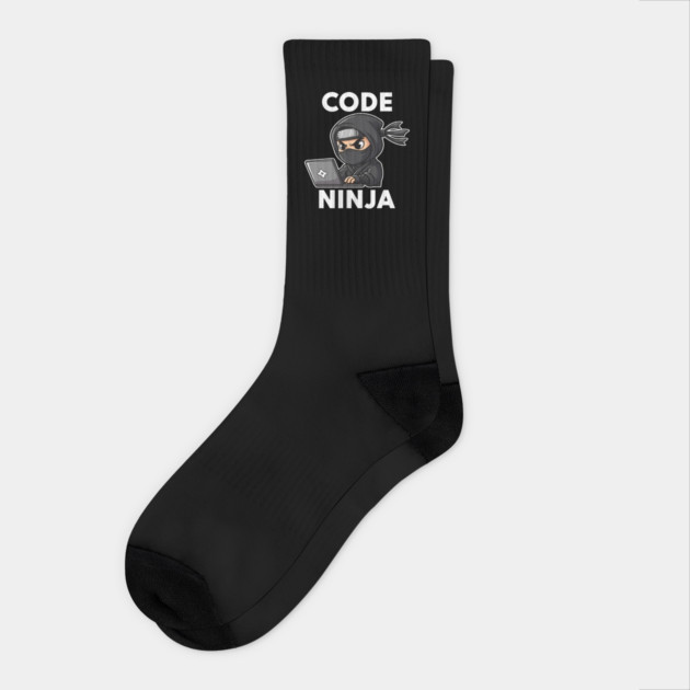 Code Ninja: Cute Programmer Bug Slayer Socks by enrynz