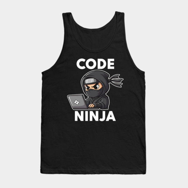 Code Ninja: Cute Programmer Bug Slayer Tank Top by enrynz