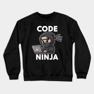 Code Ninja: Cute Programmer Bug Slayer Crewneck Sweatshirt