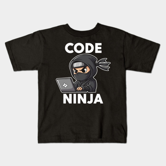 Code Ninja: Cute Programmer Bug Slayer Kids T-Shirt by enrynz