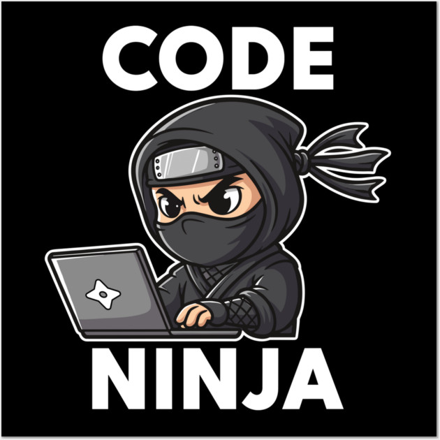 Code Ninja: Cute Programmer Bug Slayer Wall Art by enrynz