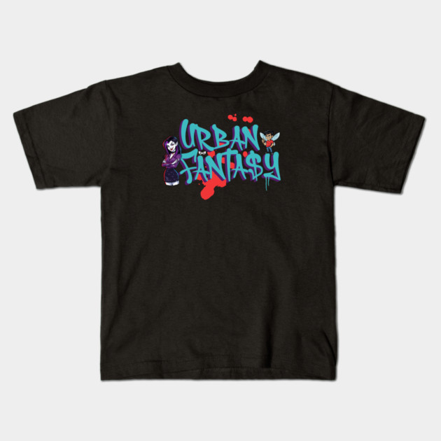 Urban Fantasy Genre Lover Kids T-Shirt by H. R. Sinclair