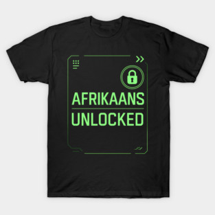 Afrikaans Unlocked South Africa Gamer Neon Green T-Shirt