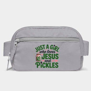 Just A Girl Who Loves Jesus And Pickles Christian Pickles Bag