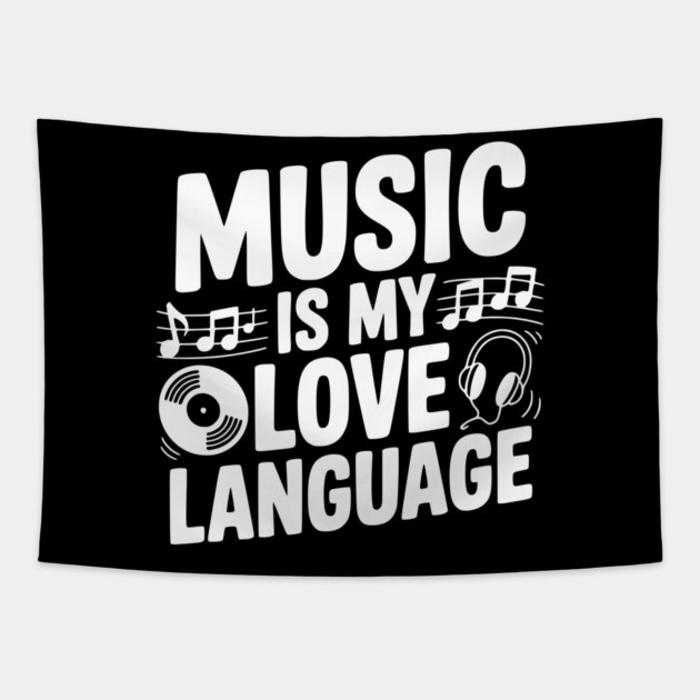 Music is my Love Language Tapestry by Frank Ring