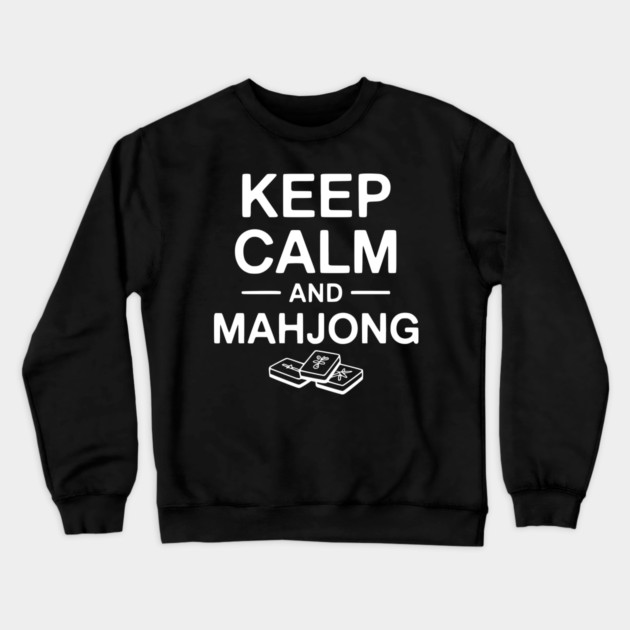 Keep Calm and Mahjong Crewneck Sweatshirt by Frank Ring